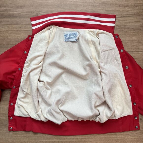 Vintage 80s AP Mufflers Pipes Nylon Bomber Jacket Size S Made In USA - Picture 6 of 8